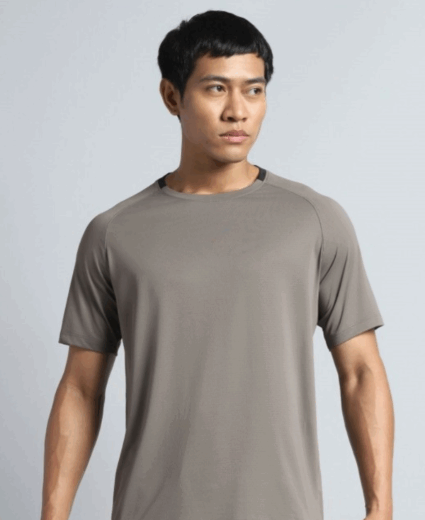 Men Dark Grey Workout Essential T-shirt - Image 2